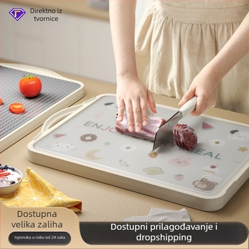 Daska za rezanje od nehrđajućeg čelika, otporna na plijesan i bakterije, dvostrana, za kućnu upotrebu