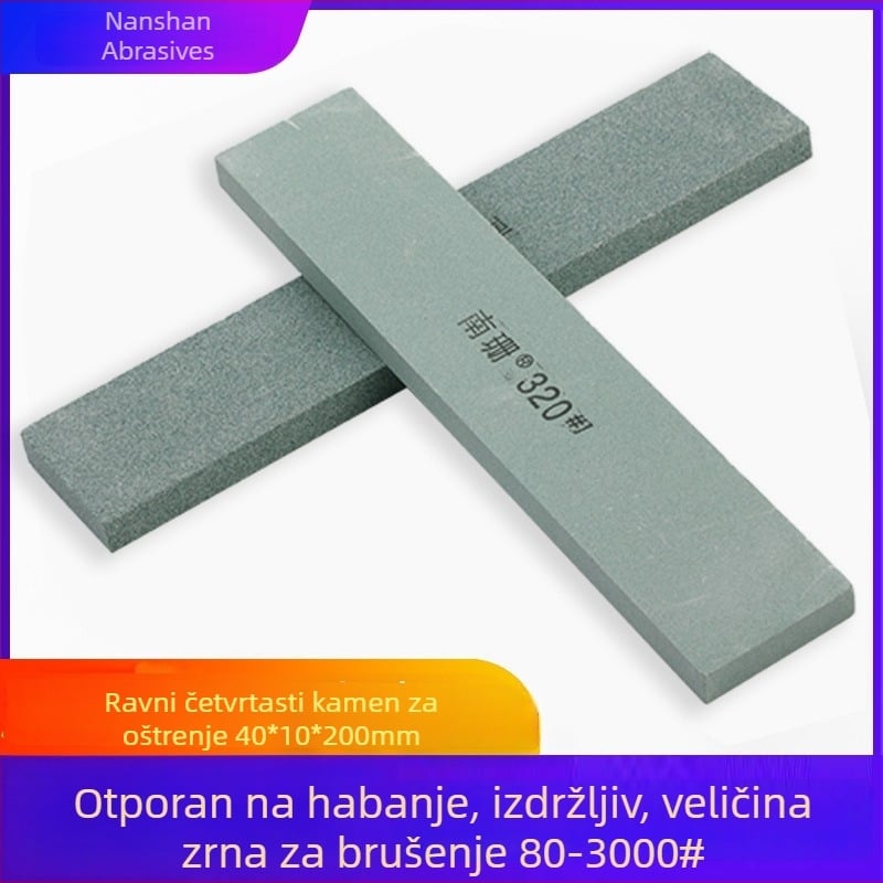 Zeleni karbid silicijuma kamen za brušenje s uljem, 10×40×200 mm, plosnat kvadratni oblik, za poliranje i brušenje