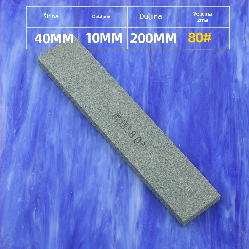 Zeleni karbid silicijuma kamen za brušenje s uljem, 10×40×200 mm, plosnat kvadratni oblik, za poliranje i brušenje