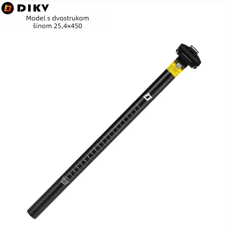 Sjedaljka cijev od aluminijske legure za planinski bicikl, s dvostrukim šinama sjedala, produžena duljina 25.4/27.2/30.4/31.6/33.9 mm