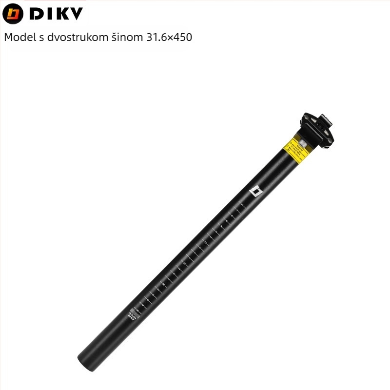 Sjedaljka cijev od aluminijske legure za planinski bicikl, s dvostrukim šinama sjedala, produžena duljina 25.4/27.2/30.4/31.6/33.9 mm