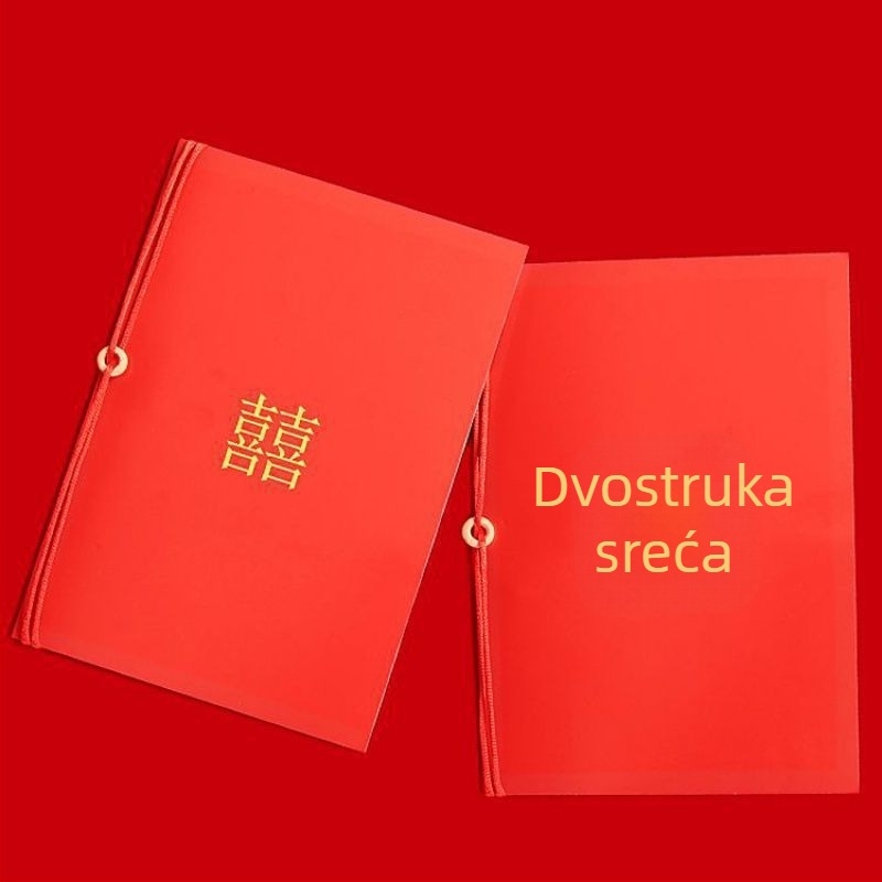 Crvene svadbene kartice za govore: zavjet, domaćin, roditelji i svjedoci, tuš stil