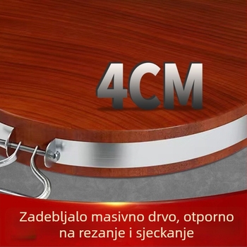 Daska za rezanje od Ironwooda, antimikrobna, masivno drvo, kuhinja, debela okrugla i ravna daska