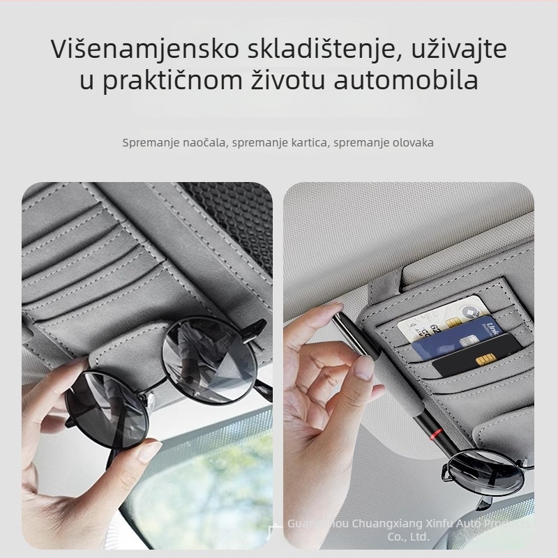 Klip za naočale u automobilu, držač kartica i karata, višenamjenski spremnik za naočale