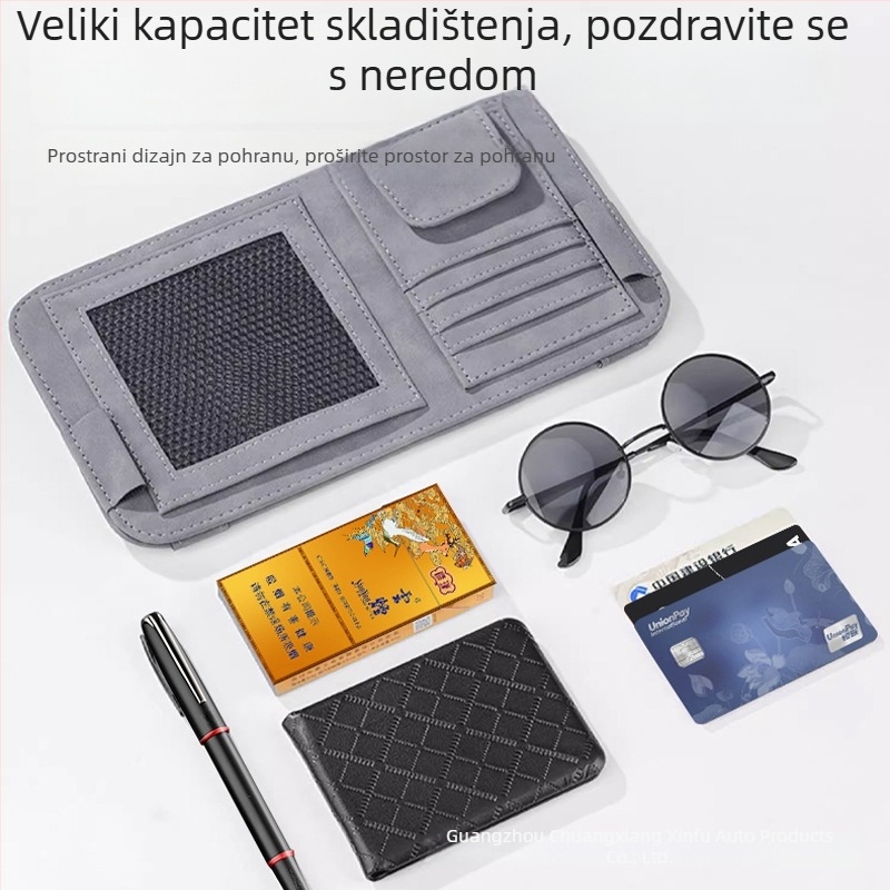 Klip za naočale u automobilu, držač kartica i karata, višenamjenski spremnik za naočale