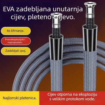 Najlonski pleteni tuš šlauf, otporan na visoke temperature, navoj 1/2 inča, za toplu i hladnu vodu