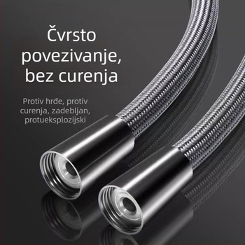 Najlonski pleteni tuš šlauf, otporan na visoke temperature, navoj 1/2 inča, za toplu i hladnu vodu