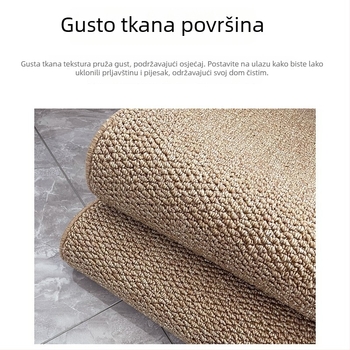 Japanski stil, jednobojan umjetni sisal, protuklizni tepih za kućnu upotrebu; otporan na ogrebotine mačaka; pogodna za dnevni boravak, spavaću sobu, prozor i uz krevet
