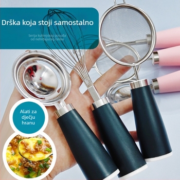 Nerđajući čelični set alata za prehranu bebe: ručni mućnjak za jaja, cedilo, filtr i odvajivač bjelanjaka