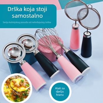 Nerđajući čelični set alata za prehranu bebe: ručni mućnjak za jaja, cedilo, filtr i odvajivač bjelanjaka