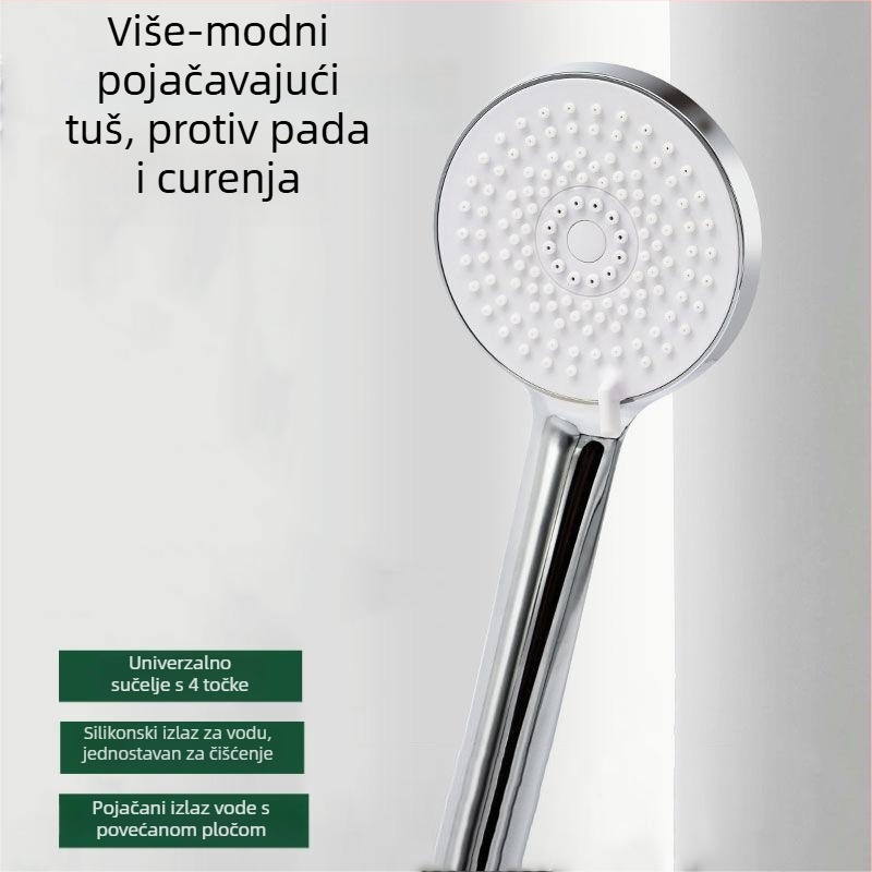 Set tuš glave s povećanim tlakom za kućnu upotrebu, uz cijev za tuš i kišni tuš
