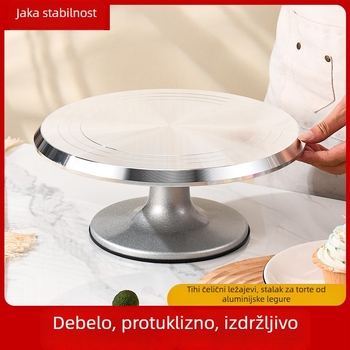 Aluminijska tortna okretna ploča za dekoriranje, 10–12 inča, protuklizna podloga
