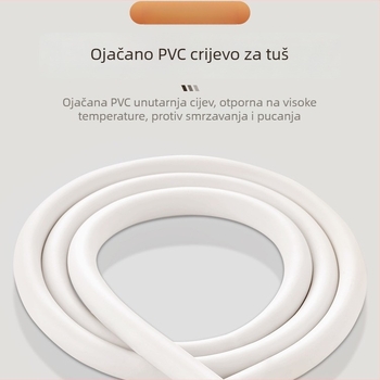 Bijeli PVC debeli otporni na eksploziju tuš crijevo i tuš glava – univerzalno crijevo za kupaonicu i bojler