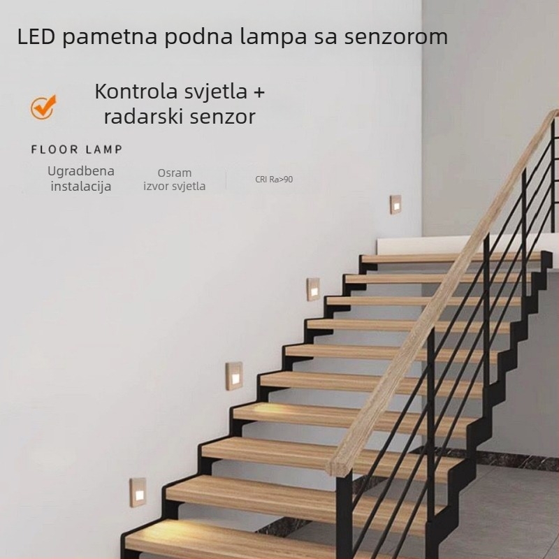 LED svjetlo za stepenice s radar senzorom, tip 86, za hodnik i stepenice