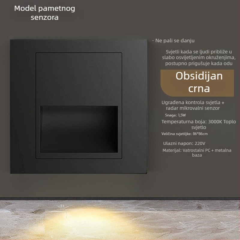 LED svjetlo za stepenice s radar senzorom, tip 86, za hodnik i stepenice