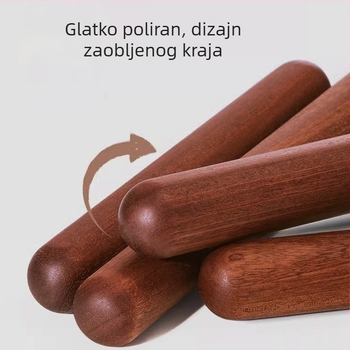 Domaći prijenosni valjak za tijesto od ebanovog drveta, nelepiv, velikog formata, s prilagođenim logotipom