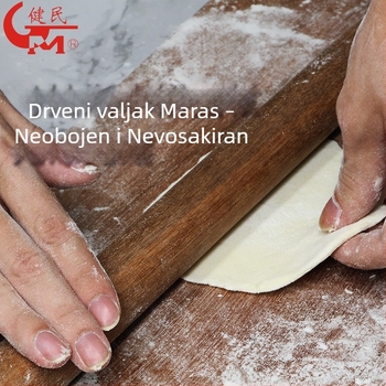 Drveni valjak za tijesto za kućnu upotrebu, kompaktan i produžen dizajn za tijesto