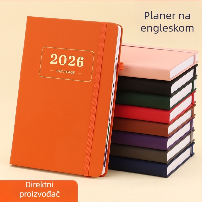 2026 engleska verzija planera — 365-dnevni dnevnik i kalendar, međunarodni rokovnik