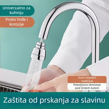 Kuhinjski produživač slavine s glavom protiv prskanja, tri načina rada, nehrđajući čelik