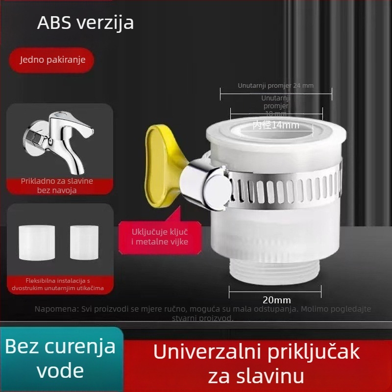 Kuhinjski produživač slavine s glavom protiv prskanja, tri načina rada, nehrđajući čelik