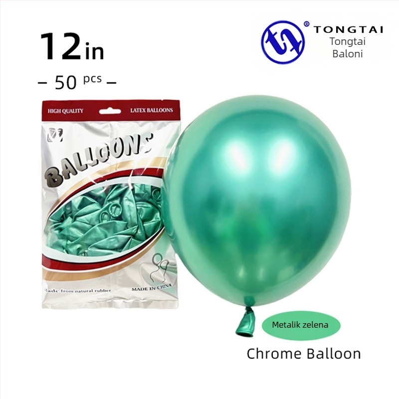 Krom zlatni lateks baloni, 12 inča, 2,8 g, za svadbenu dekoraciju
