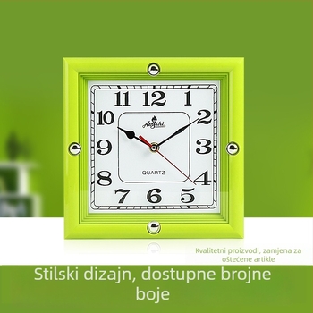 Plastični zidni sat, 10-inčni, moderan minimalistički dizajn, kvadratični brojčanik s brojevima, kvarcni mehanizam