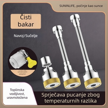 Kuhinjski universalni produžni slavine s glavom protiv prskanja, universalnim adapterom i raspršivačem