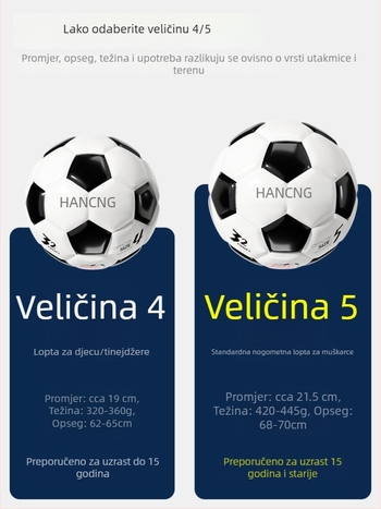PU nogomet za djecu, veličine 4 i 5.