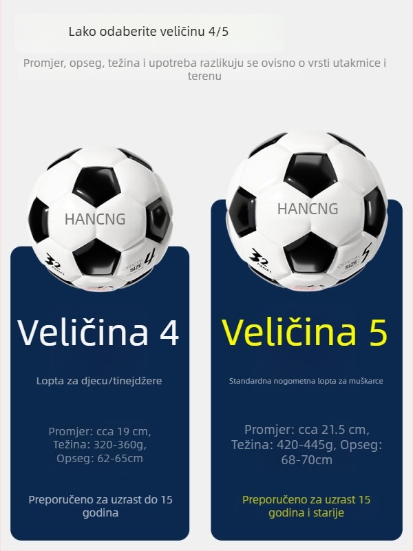 PU nogomet za djecu, veličine 4 i 5.