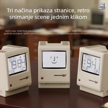 Maclock Macintosh budilica – retro nostalgičan stolni digitalni sat, kreativan rođendanski poklon za dečka