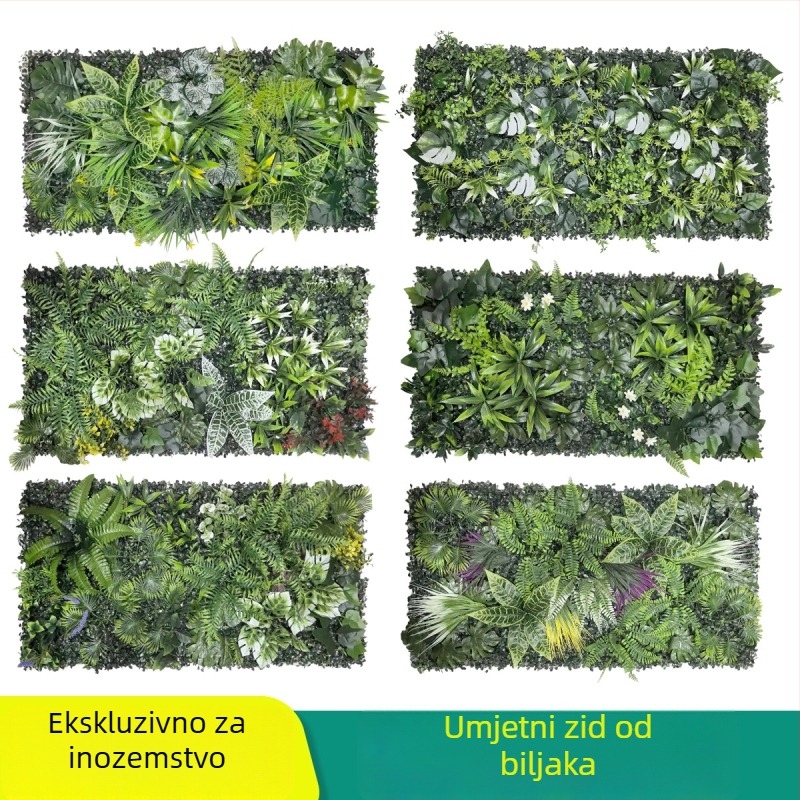 Umjetni biljni zidni panel 50×100 cm - Milan trava za vanjsku dekoraciju balkona