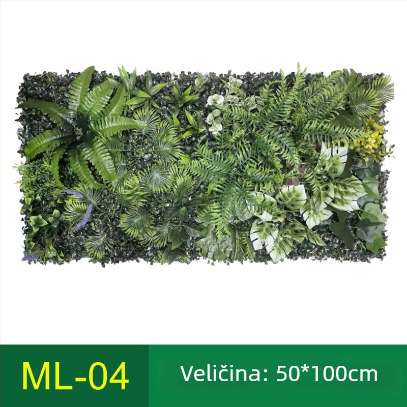 Umjetni biljni zidni panel 50×100 cm - Milan trava za vanjsku dekoraciju balkona