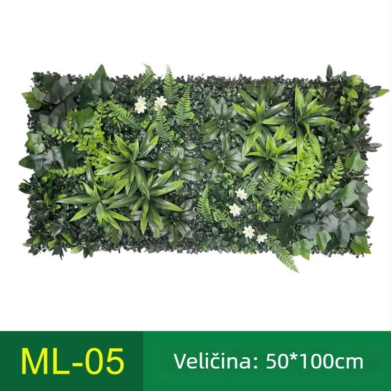 Umjetni biljni zidni panel 50×100 cm - Milan trava za vanjsku dekoraciju balkona