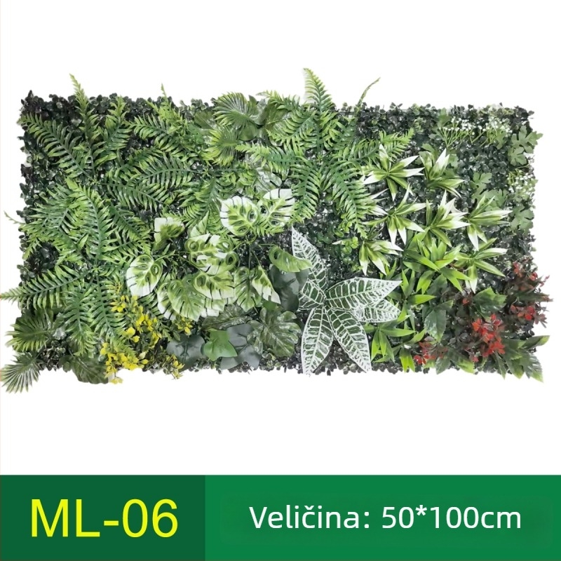 Umjetni biljni zidni panel 50×100 cm - Milan trava za vanjsku dekoraciju balkona