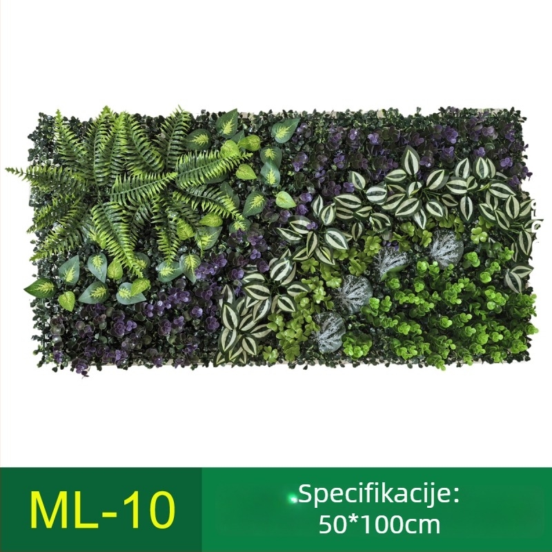Umjetni biljni zidni panel 50×100 cm - Milan trava za vanjsku dekoraciju balkona