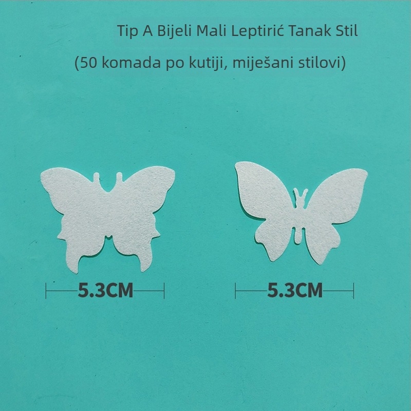 Bijeli leptiri od wafer papira za ukrašavanje torti