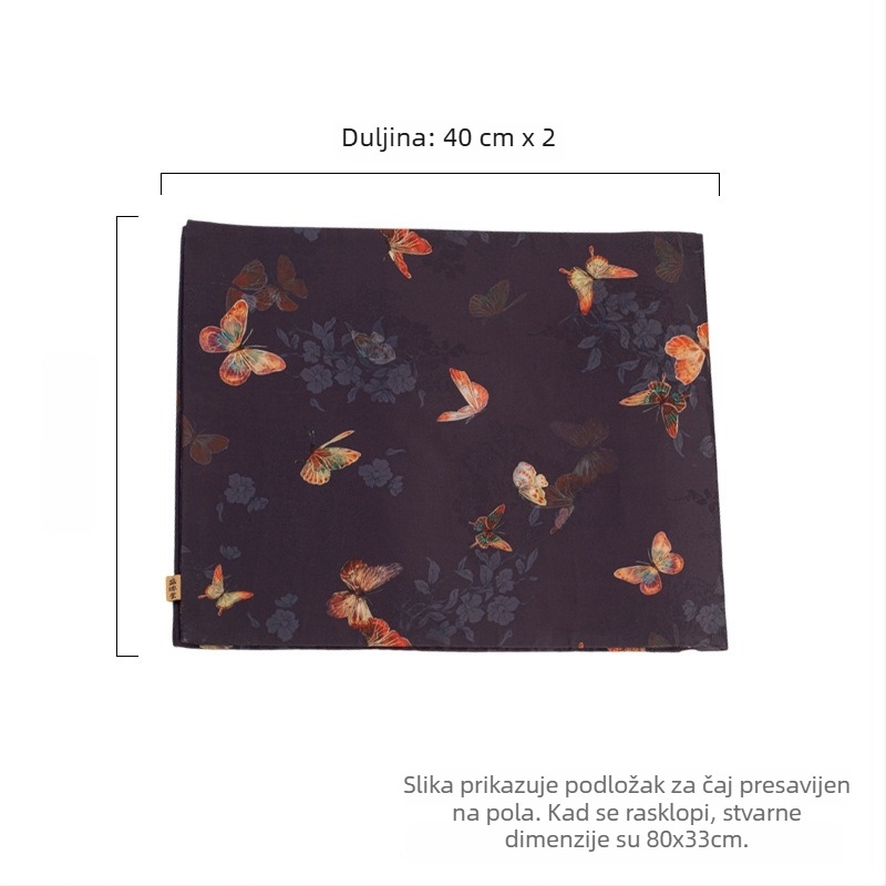 Moji Tekstilni Dodaci za Čajnu Ceremoniju – Kreativni Vintage Izolirani Stolni Runner i Debeli Stolnjak (80x33 cm)