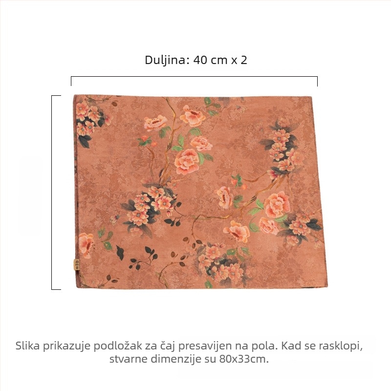 Moji Tekstilni Dodaci za Čajnu Ceremoniju – Kreativni Vintage Izolirani Stolni Runner i Debeli Stolnjak (80x33 cm)