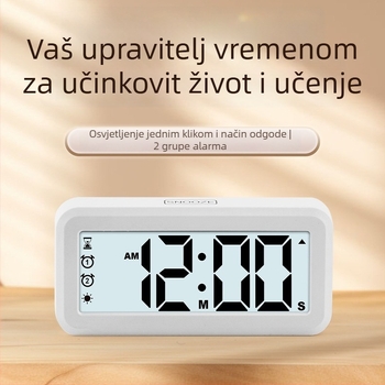 LCD s velikim zaslonom tajmera za učenike i djecu, mali stolni alarmni sat s elegantnim dizajnom