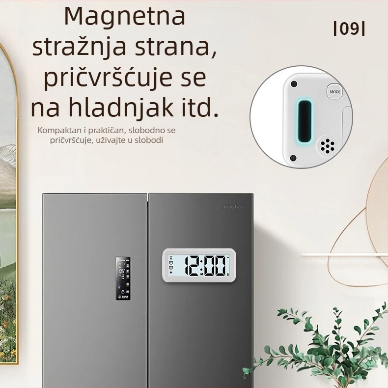LCD s velikim zaslonom tajmera za učenike i djecu, mali stolni alarmni sat s elegantnim dizajnom