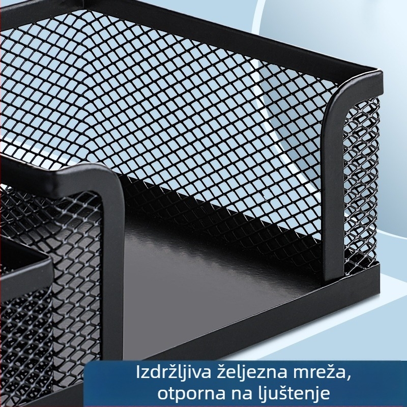 Okrugli kovinski držač za olovke – minimalistički organizator za ured, stolna dekoracija za učenike