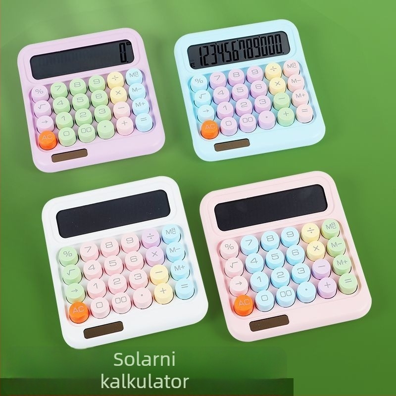 12-znamenkasti solarni kalkulator s dvostrukim napajanjem, stolni uredski model, ABS+LCD, sladak dizajn srca