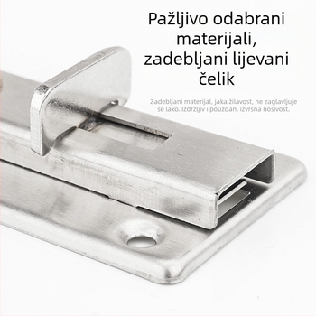 Nehrđajući čelični opružni čep za drvena vrata, automatski kupaonski zaključavanje, protiv krađe, debeo