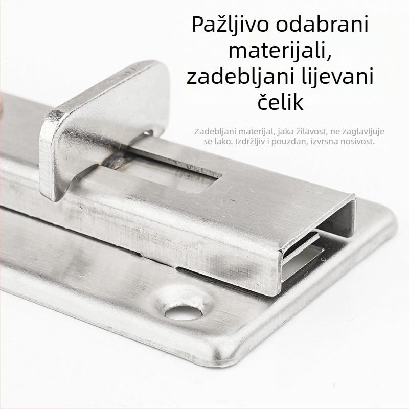 Nehrđajući čelični opružni čep za drvena vrata, automatski kupaonski zaključavanje, protiv krađe, debeo