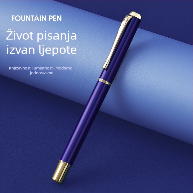 Morandi nalivpero s tamnim vrhom, sustav tinte vrećice, metalno tijelo, pogodno za učenike i kaligrafiju, graviranje loga