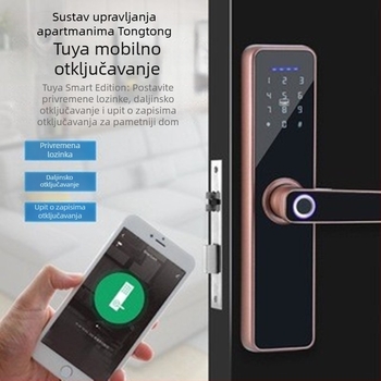 Brava s otiskom prsta za unutarnja vrata od ebonskog drveta s pametnom lozinkom