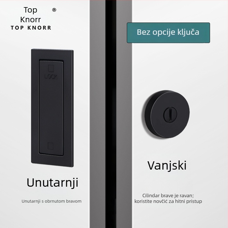 Brava za kupaonicu s univerzalnim ključem za vanjska klizna vrata, ugrađena džepna konstrukcija