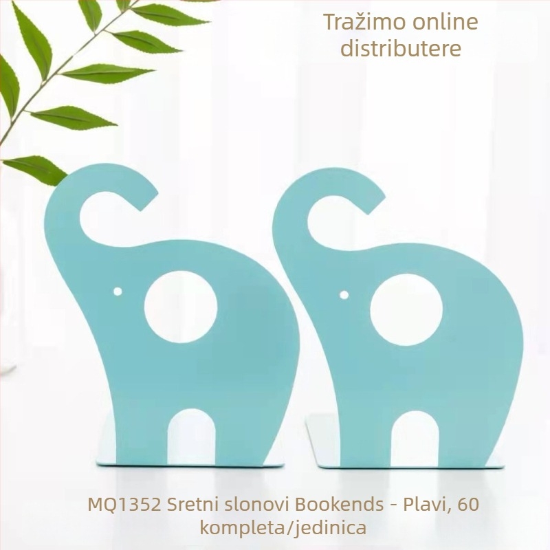 Metalni držač za knjige za stol u obliku slona