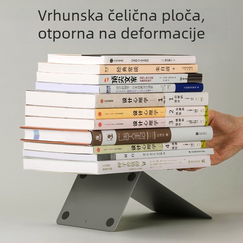 Deli metalni stolni držač knjiga – set od 2 komada, 7 inča, debeo i velik, kreativan dizajn