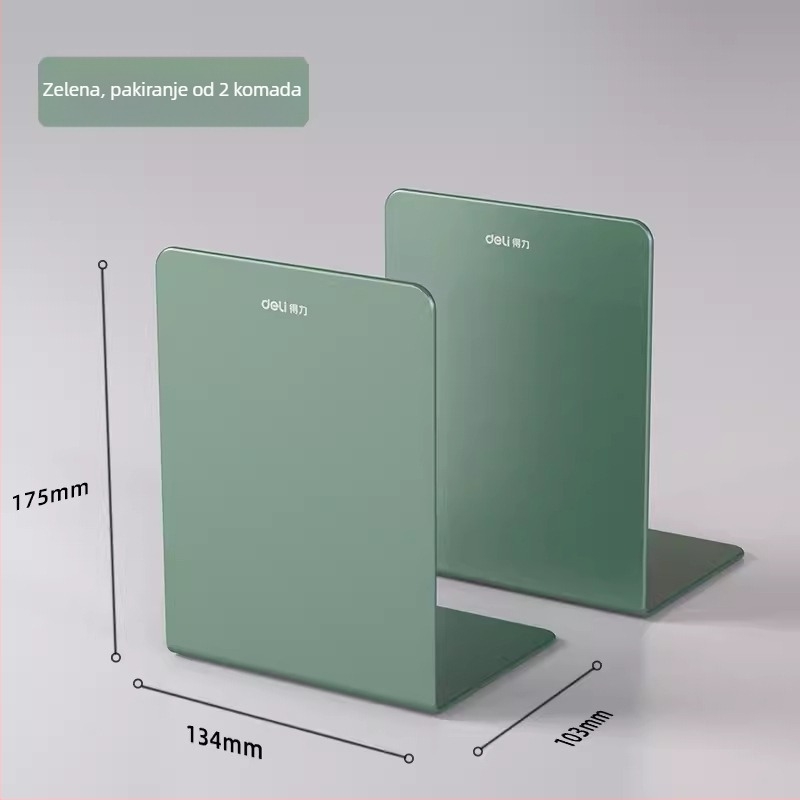 Deli metalni stolni držač knjiga – set od 2 komada, 7 inča, debeo i velik, kreativan dizajn